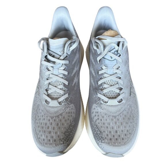 Hoka M Mach 6 gray lace-up running sneakers men's size 13D New - Picture 6 of 14